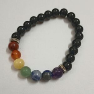 Black 7 chakra bracelet