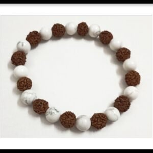 Howlite Rudraksh bracelet