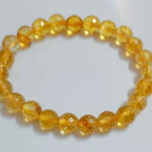 Citrine bracelet (8mm diamond cut)