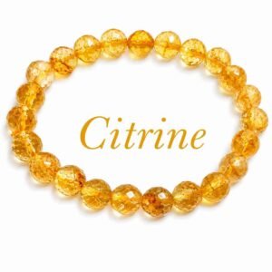 Citrine bracelet (8mm diamond cut)