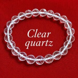 Clear Quartz bracelet (8mm diamond cut)